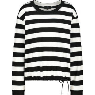 MONARI Sweatshirt schwarz Ringel
