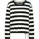MONARI Sweatshirt schwarz Ringel
