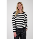 MONARI Sweatshirt schwarz Ringel