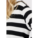 MONARI Sweatshirt schwarz Ringel