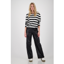 MONARI Sweatshirt schwarz Ringel