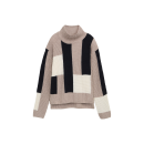 TOM TAILOR WOMEN Pullover taupe colorblock