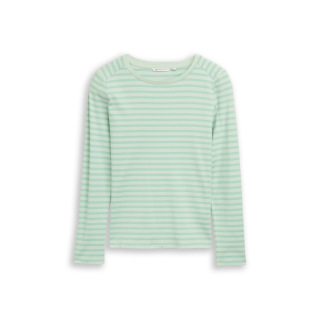 TOM TAILOR DENIM Shirt matcha green stripe