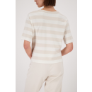 MONARI Sweatshirt champagne beige ringel