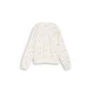 TOM TAILOR DENIM Sweat offwhite red heart