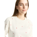 TOM TAILOR DENIM Sweat offwhite red heart