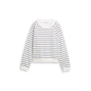 TOM TAILOR DENIM Sweat offwhite navy stripe