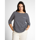 TOM TAILOR PLUS Shirt navy offwhite stripe