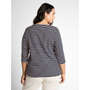 TOM TAILOR PLUS Shirt navy offwhite stripe