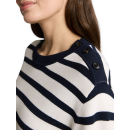 TOM TAILOR WOMAN Sweat white blue stripe