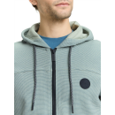 TOM TAILOR MAN Sweatjacke green petrol stripe