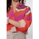 GEISHA Bluse ecru/brown/cassis