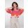GEISHA Bluse ecru/brown/cassis