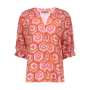 GEISHA Bluse ecru/orange/cassis
