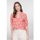 GEISHA Bluse ecru/orange/cassis