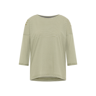 ELBSAND Shirt  Veera green leaf cloud white stripe