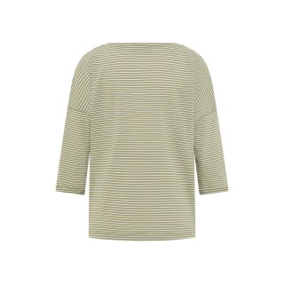ELBSAND Shirt  Veera green leaf cloud white stripe