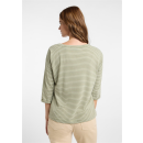 ELBSAND Shirt  Veera green leaf cloud white stripe