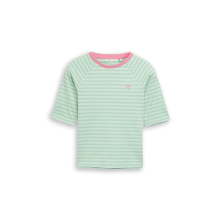 TOM TAILOR DENIM Shirt tonal matcha green stripe