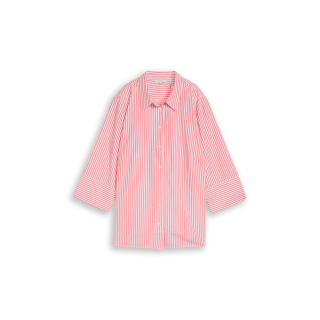 TOM TAILOR PLUS Bluse soft coral white stripe