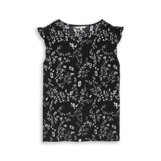 TOM TAILOR DENIM TOP black white flower