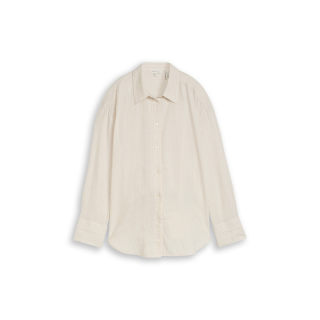 TOM TAILOR WOMEN Bluse taupe white stripe