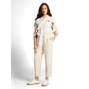 TOM TAILOR WOMEN Bluse taupe white stripe