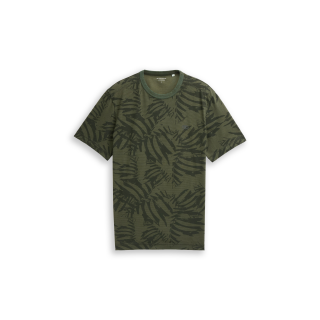 TOM TAILOR MAN Shirt green tonal leaf