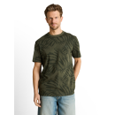 TOM TAILOR MAN Shirt green tonal leaf