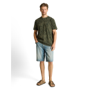TOM TAILOR MAN Shirt green tonal leaf