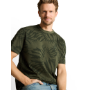 TOM TAILOR MAN Shirt green tonal leaf
