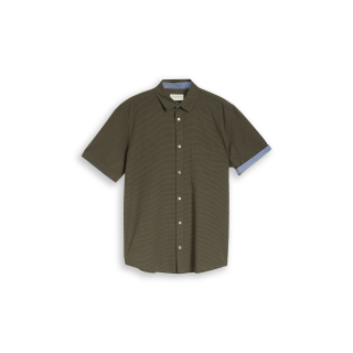 TOM TAILOR MAN Hemd deep leaf green dot