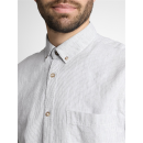 TOM TAILOR MAN Hemd white leaf green stripe