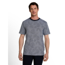 TOM TAILOR MAN Shirt navy leaf jaquard