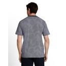 TOM TAILOR MAN Shirt navy leaf jaquard
