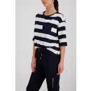 MONARI Sweatshirt marine ringel