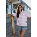ELBSAND Shirt  Gry grenadine white stripe