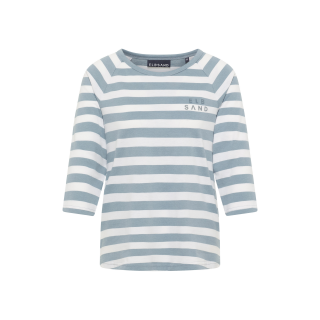 ELBSAND Shirt Celin seaweed white stripe