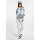 ELBSAND Shirt Celin seaweed white stripe