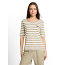 TOM TAILOR WOMEN Shirt olive white stripe