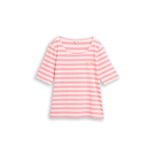 TOM TAILOR WOMEN Shirt pink white stripe
