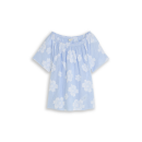 TOM TAILOR WOMEN Bluse blue flower dobby