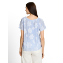 TOM TAILOR WOMEN Bluse blue flower dobby