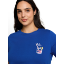 TOM TAILOR PLUS Shirt shiny royal blue