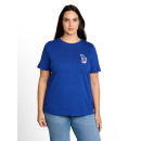 TOM TAILOR PLUS Shirt shiny royal blue