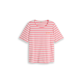 TOM TAILOR PLUS Shirt pink white stripe