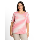 TOM TAILOR PLUS Shirt pink white stripe