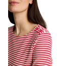 TOM TAILOR WOMEN Shirt red offwhite stripe