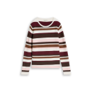 TOM TAILOR WOMEN Pullover camel brown red stripe