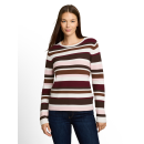 TOM TAILOR WOMEN Pullover camel brown red stripe